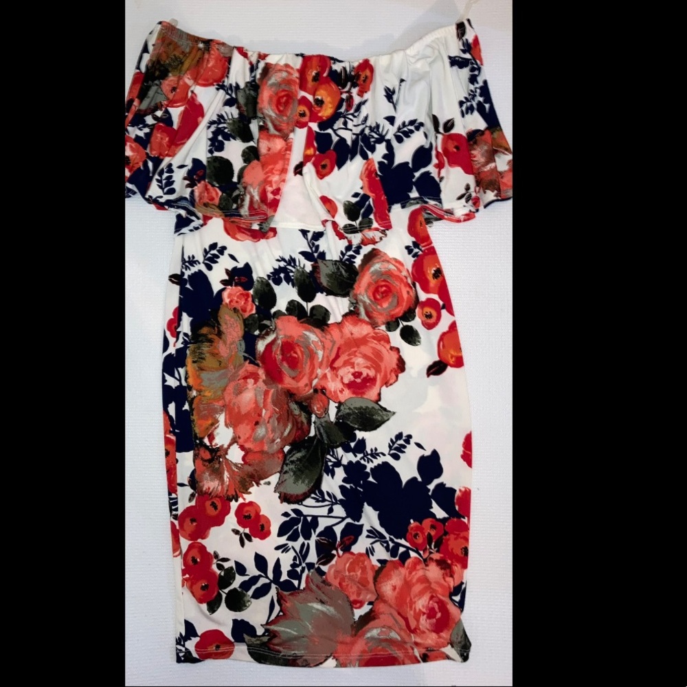Floral off the shoulder dress